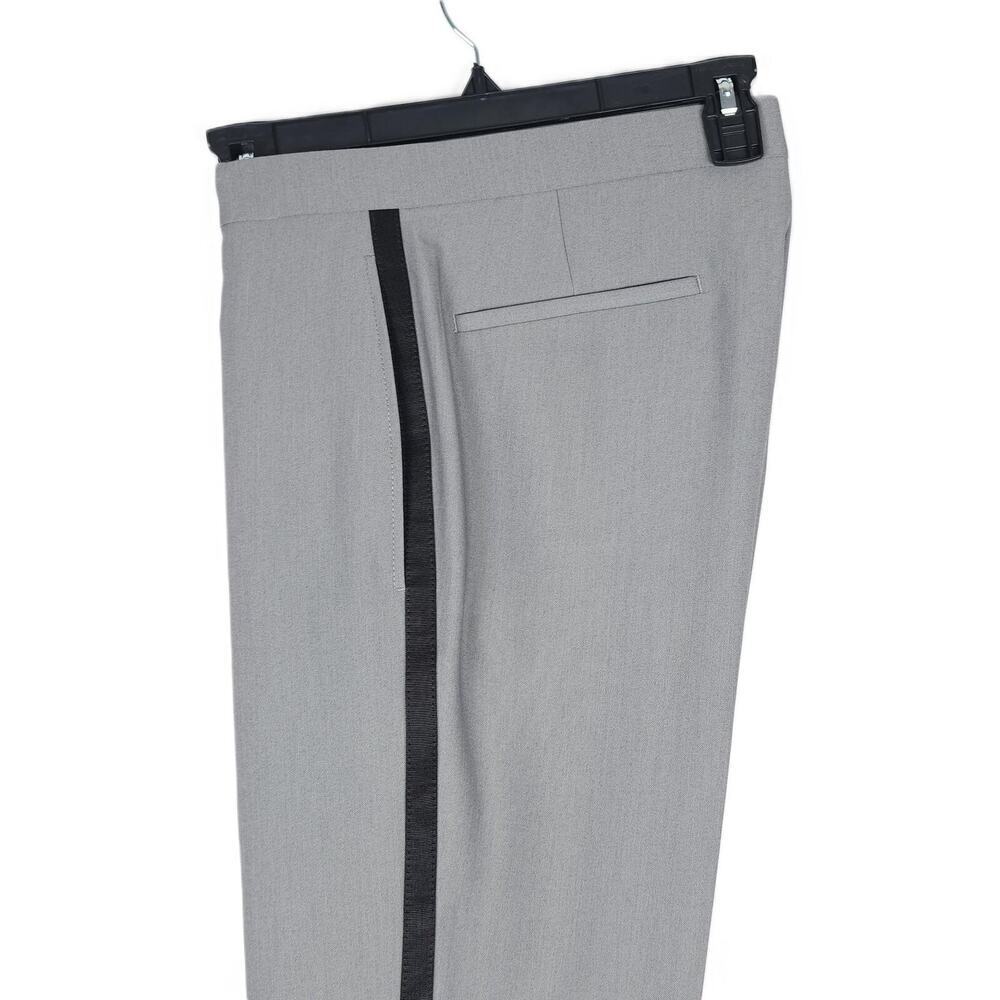 Alfani Mens Slim Fit Tuxedo Dress Pants 30x32 Grey Black Stretch AlfaTech NWOT